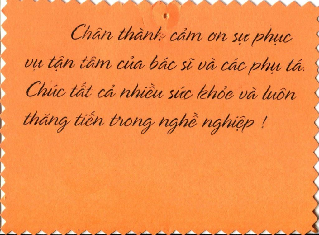 Cảm ơn các bác sĩ và phụ tá Nha khoa Lan Anh