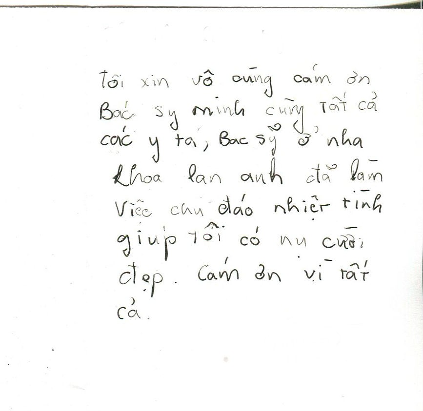 thu cam on bac si Minh