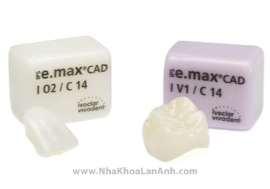 Hình: Thỏi sứ Supprinity của VITA Zahnfabrik và Veneer mỏng được tiện nguyên khối từ máy MCXL.