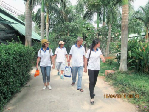 cung nhau tham quan nong trai